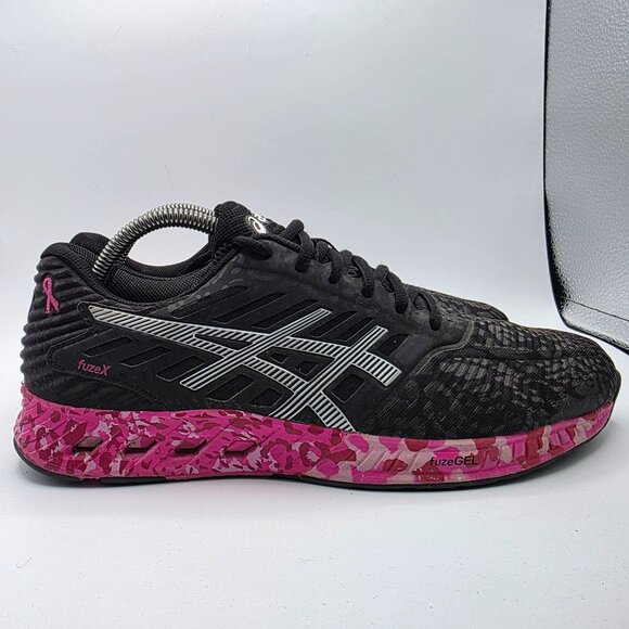 Asics FuzeX Breast Cancer Awareness Mens Size 9 Black Pink Athletic Shoes T6J2N - Picture 12 of 13